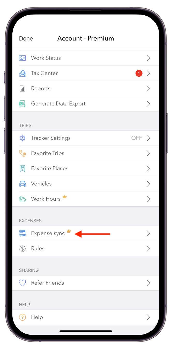 iOS -  Side menu - Bank Integration.png